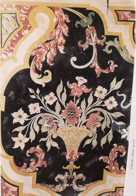 Chiesetta di San Gregorio: particolare del paliotto dell'altare in granella.